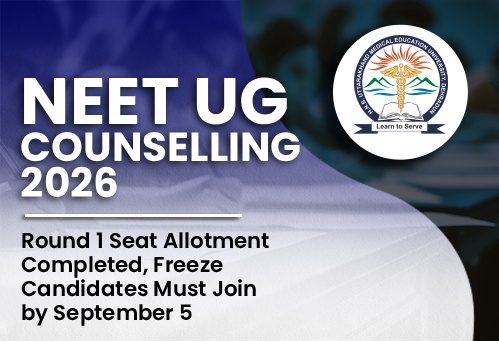 Uttarakhand NEET UG Counselling 2026: Round 1 Seat Allotment Completed, Freeze Candidates Must Join by September 5