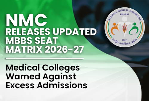 NMC Releases Updated MBBS Seat Matrix 2026-27; Medical Colleges Warned Against Excess Admissions