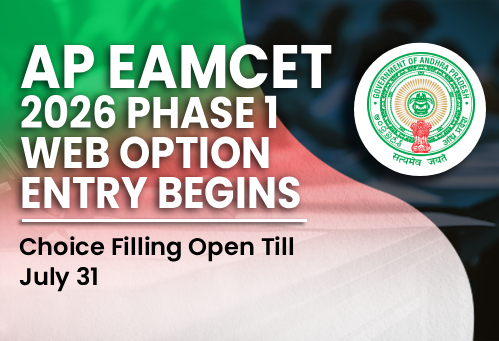 AP EAMCET 2026 Phase 1 Web Option Entry Begins; Choice Filling Open Till July 31