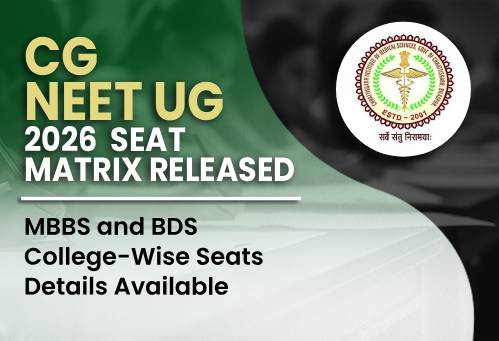 CG NEET UG 2026 Seat Matrix Released, MBBS and BDS College-Wise Seats Details Available